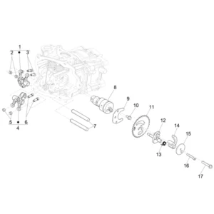 6. Vespa GTS 300 - Euro5 - 2023 - ZAPMD3103 / ZAPMD3104 - Teile Nockenwelle - Kipphebel