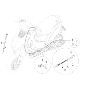 44. Piaggio Zip 50 IGET 4T 3V Euro5 - 45 km/h - 2021-2023 - LBMCD2100 - Teile Kabel