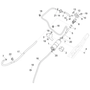 34. Piaggio Zip 50 IGET 4T 3V Euro5 - 45 km/h - 2021-2023 - LBMCD2100 - Teile Anti-Perkolationssystem