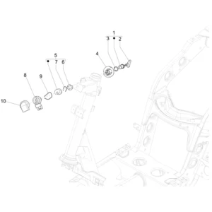 32. Piaggio Zip 50 IGET 4T 3V Euro5 - 45 km/h - 2021-2023 - LBMCD2100 - Ersatzteile Zündschloss
