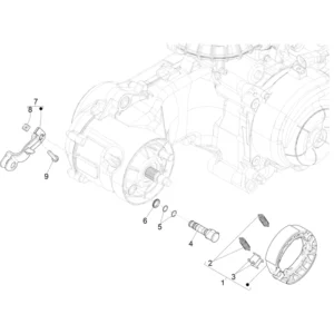 16. Piaggio Zip 50 IGET 4T 3V Euro5 - 45 km/h - 2021-2023 - LBMCD2100 - Teile Bremsbacke hinten