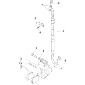 43. Piaggio Zip 50 IGET 4T 3V Euro5 - 45 km/h - 2021-2023 - LBMCD2100 - Teile Bremssystem