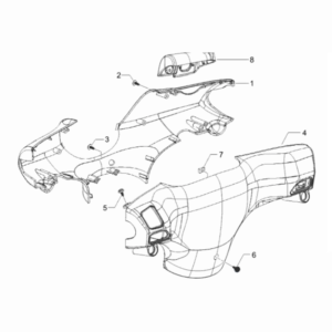 35. Piaggio Zip 50 IGET 4T 3V Euro5 - 45 km/h - 2021-2023 - LBMCD2100 - Ersatzteile Lenkerverkleidung