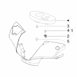 36. Piaggio Zip 50 IGET 4T 3V Euro5 - 45 km/h - 2021-2023 - LBMCD2100 - Teile Kilometerzähler