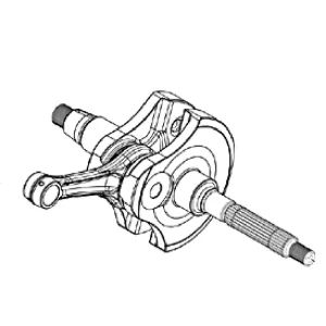 Original Kurbelwelle - Vespa GTS / Piaggio MP3 - 300cc Modelle - 1A013591R01 / 1A013591R02