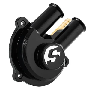 Pordoi Wasserpumpendeckel - Vespa GTS - Piaggio MP3 / Carnaby etc. - 125cc ~ 300cc - 877528 - Schwarz / Chrom / Silber