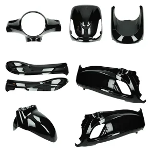 Kappenset - Sym Fiddle 2 - 8-teilig - Schwarz glänzend