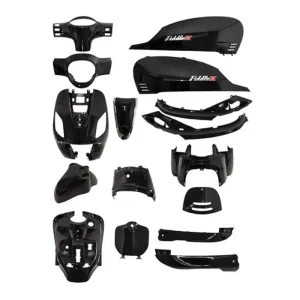 Kappenset - Sym Fiddle 3 - 16-teilig - Schwarz glänzend